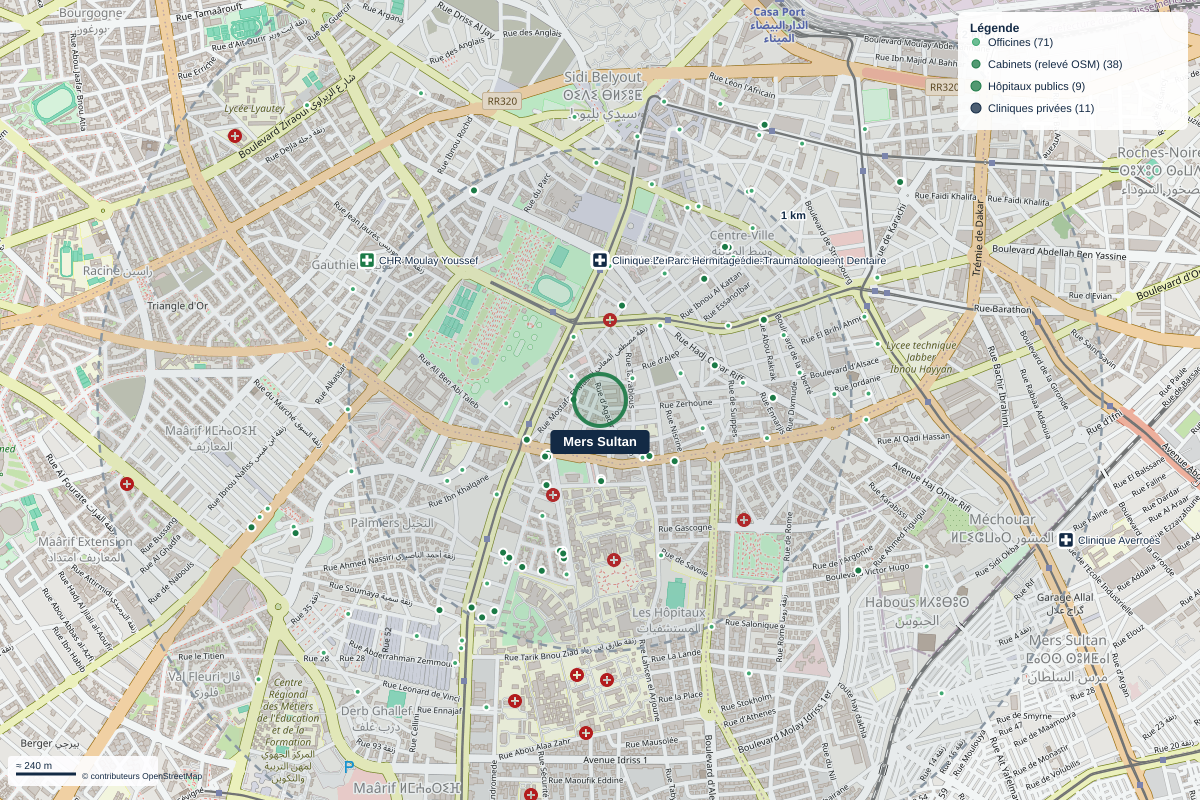 Carte du quartier Mers Sultan