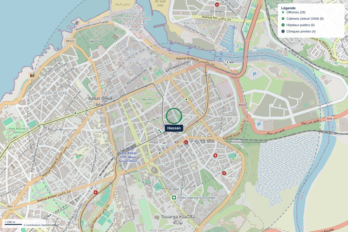 Carte du quartier Hassan
